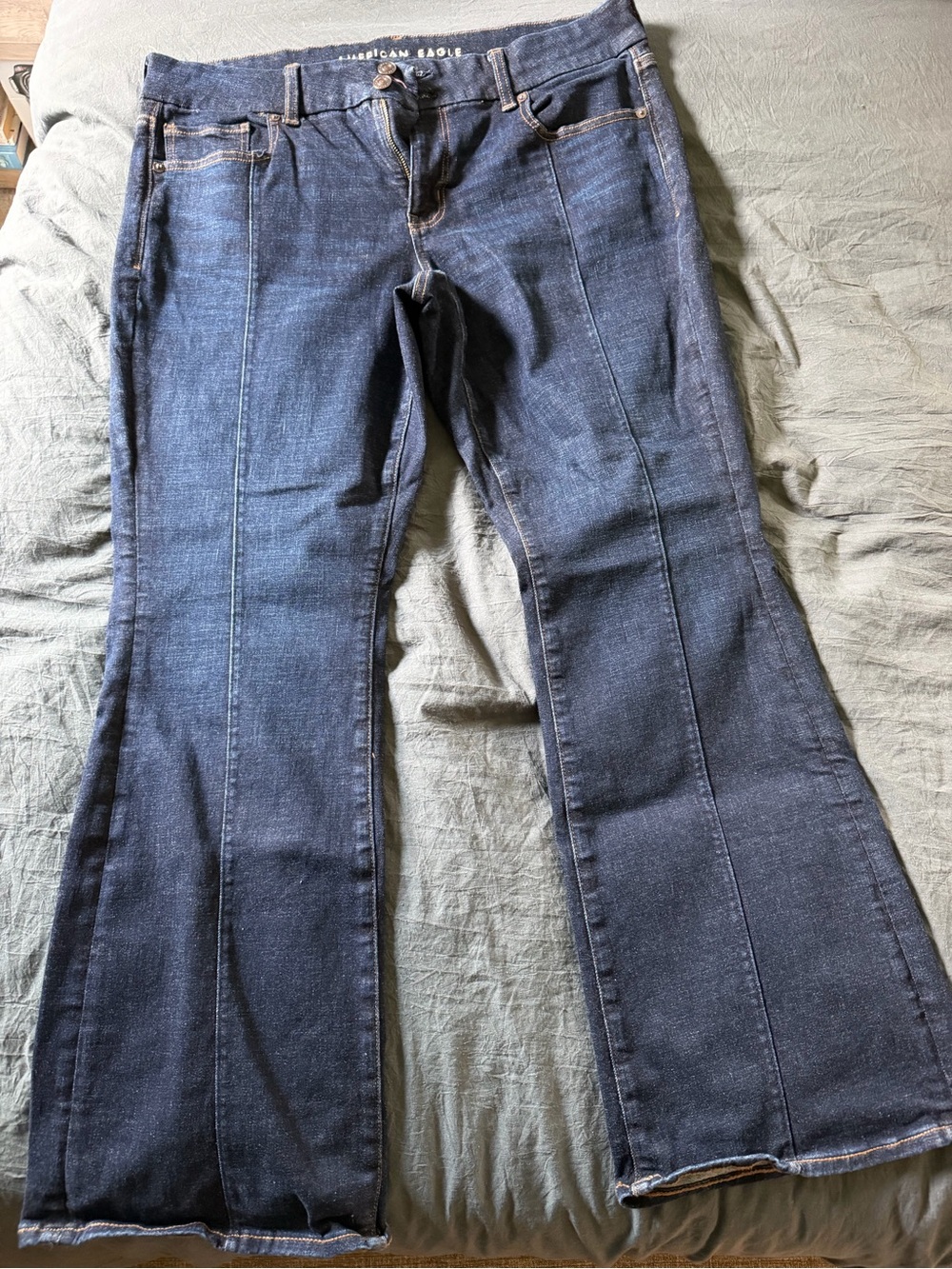 American Eagle Outfitters Women's Dark Blue Bootcut Jeans